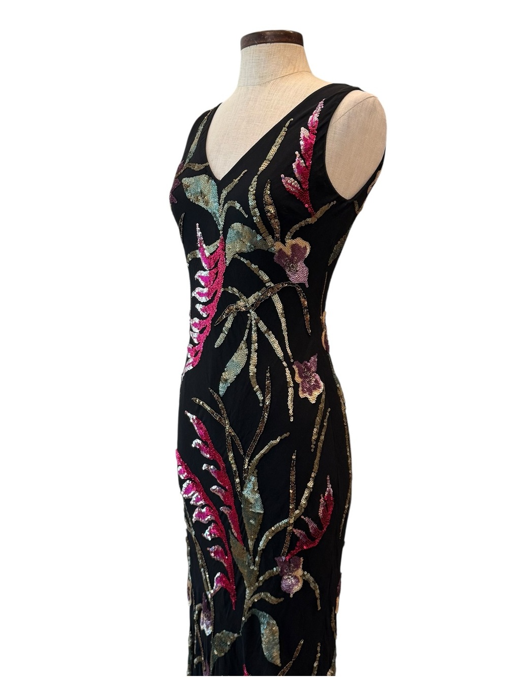 Sue Wong Nocturne sequin floral maxi dress - Picture 7 of 15